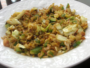 arroz chino con vegetales